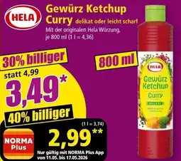 Norma Gewürz ketchup curry Angebot