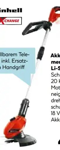 Hellweg Einhell Akku-Rasentrimmer GE-CT 18 Li Solo Angebot