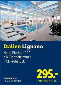 Lidl Reisen Italien Lignano Angebot