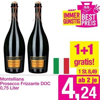 Sutterlüty Montelliana Prosecco Frizzante DOC 0,75 Liter Angebot