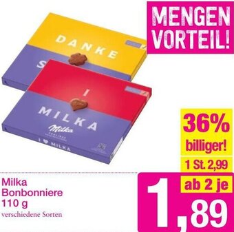 Sutterlüty Milka Bonbonniere 110 g Angebot