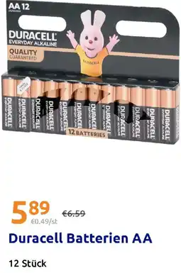 Action Duracell Batterien AA Angebot