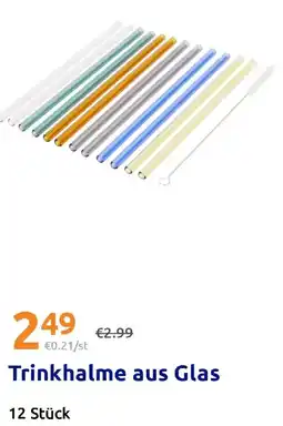 Action Trinkhalme aus Glas Angebot