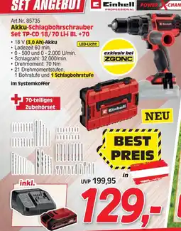 Zgonc Akku-Schlagbohrschrauber Set TP-CD 18/70 Li-I BL +70 Angebot