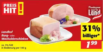 Nah&Frisch Landhof burg- oder wacholderschinken Angebot