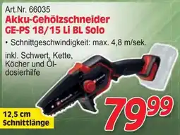 Zgonc Akku-Gehölzschneider GE-PS 18/15 Li BL Solo Angebot