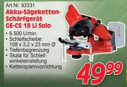 Zgonc Akku-Sägeketten- Schärfgerät GE-CS 18 Li Solo Angebot