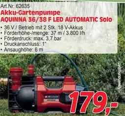 Zgonc Akku-gartenpumpe aquinna 36/38 f led automatic solo Angebot