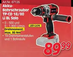 Zgonc Akku- Bohrschrauber TP-CD 18/80 Li BL Solo Angebot