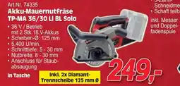 Zgonc Akku-Mauernutfräse TP-MA 36/30 Li BL Solo Angebot