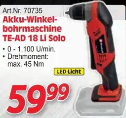 Zgonc Akku-Winkelbohrmaschine TE-AD 18 Li Solo Angebot