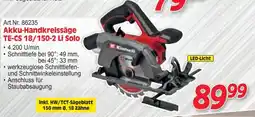 Zgonc Akku-Handkreissäge TE-CS 18/150-2 Li Solo Angebot
