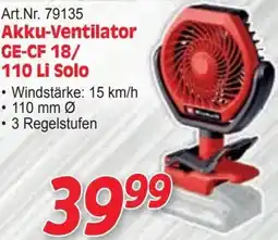 Zgonc Akku-Ventilator GE-CF 18/ 110 Li Solo Angebot
