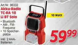 Zgonc Akku-Radio TC-RA 18 Li BT Solo Angebot