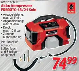 Zgonc Akku-Kompressor PRESSITO 18/21 Solo Angebot