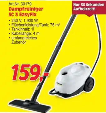 Zgonc Dampfreiniger SC 3 EasyFix Angebot
