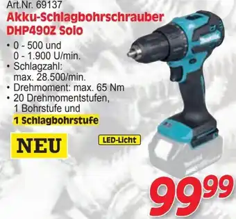 Zgonc Akku-Schlagbohrschrauber DHP490Z Solo Angebot