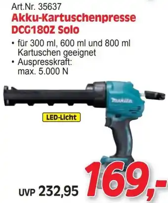 Zgonc Akku-Kartuschenpresse DCG180Z Solo Angebot