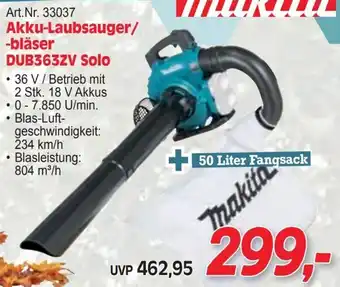 Akku-Laubsauger/ -bläser DUB363ZV Solo