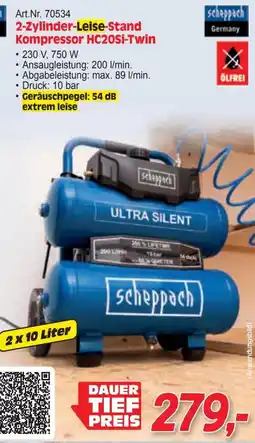 Zgonc 2-Zylinder-Leise-Stand Kompressor HC20Si-Twin Angebot