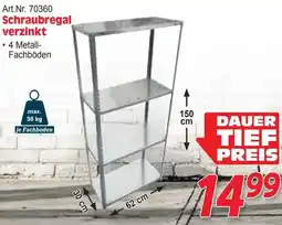Zgonc Schraubregal verzinkt Angebot