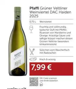Interspar Pfaffl Grüner Veltliner Weinviertel DAC Haiden 2025 Angebot
