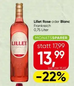 Spar Lillet Rosé oder Blanc Angebot