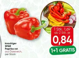 Spar knackiger SPAR Paprika rot Angebot