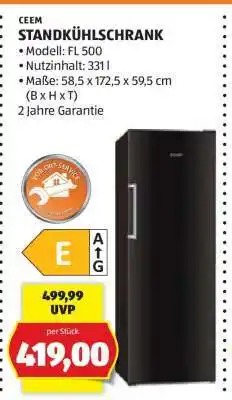Hofer CEEM STANDKÜHLSCHRANK Angebot
