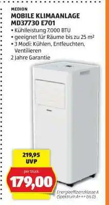 Hofer MOBILE KLIMAANLAGE MD37730 E701 Angebot