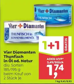 ADEG Vier Diamanten Thunfisch in Öl od. Natur Angebot