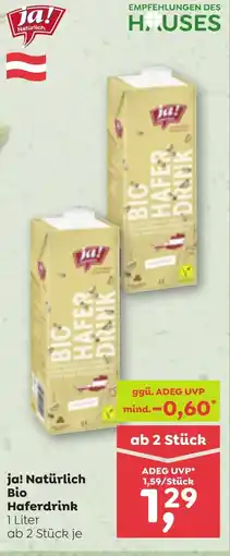 ADEG Ja! natürlich bio haferdrink Angebot