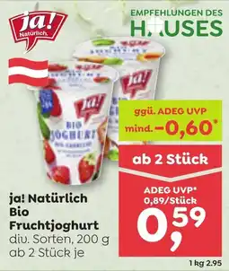 ADEG ja! Natürlich Bio Fruchtjoghurt Angebot