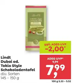 ADEG Lindt dubai od. tokio style schokoladentafel Angebot