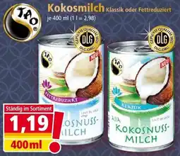 Norma Kokosmilch klassik oder fettreduziert Angebot
