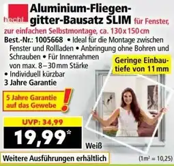 Norma Aluminium-fliegen-gitter-bausatz slim Angebot