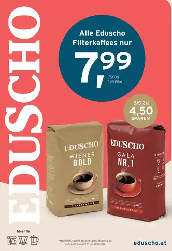 Alle eduscho filterkaffees nur