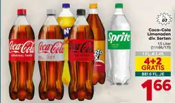Billa Coca-Cola Limonaden div. Sorten Angebot