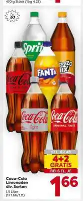 Billa Coca-Cola Limonaden div. Sorten Angebot