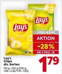 Billa Lay’s Chips div. Sorten Angebot