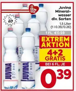 Billa Juvina Mineralwasser div. Sorten Angebot