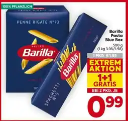 Billa Barilla Pasta Blue Box Angebot