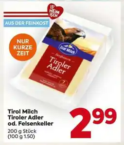 Billa Tirol Milch Tiroler Adler od. Felsenkeller Angebot