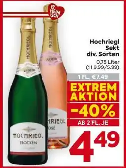 Billa Hochriegl Sekt div. Sorten Angebot