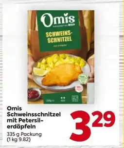 Billa Omis Schweinsschnitzel mit Petersilerdäpfeln Angebot