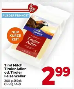 Billa Tirol Milch Tiroler Adler od. Tiroler Felsenkeller Angebot