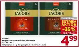 Billa Jacobs Nespresso-kompatible Alukapseln div. Sorten Angebot