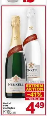 Billa Henkell Sekt div. Sorten Angebot