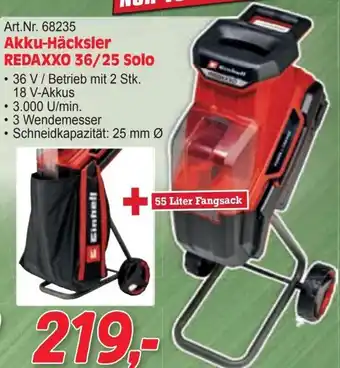 Zgonc Akku-Häcksler REDAXXO 36/25 Solo Angebot