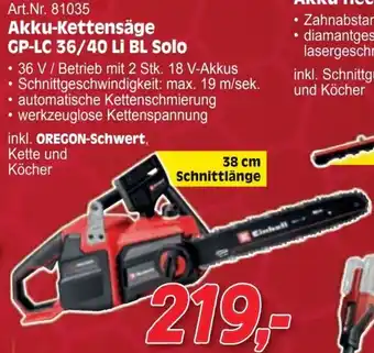 Zgonc Akku-Kettensäge GP-LC 36/40 Li BL Solo Angebot